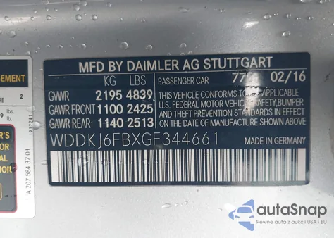 2016 Mercedes-Benz E 400 z USA, uszkodzony, nr VIN WDDKJ6FBXGF344661